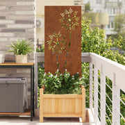 Vidaxl tuin privacy screen fretwerk roestig 50 x 140 cm weervast staal - afbeelding 1