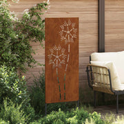 Vidaxl tuin privacy screen fretwerk roestig 50 x 140 cm weervast staal - afbeelding 3