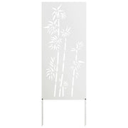 Vidaxl tuin privacy screen bloemen wit 50 x 140 cm koudgewalst staal - afbeelding 2