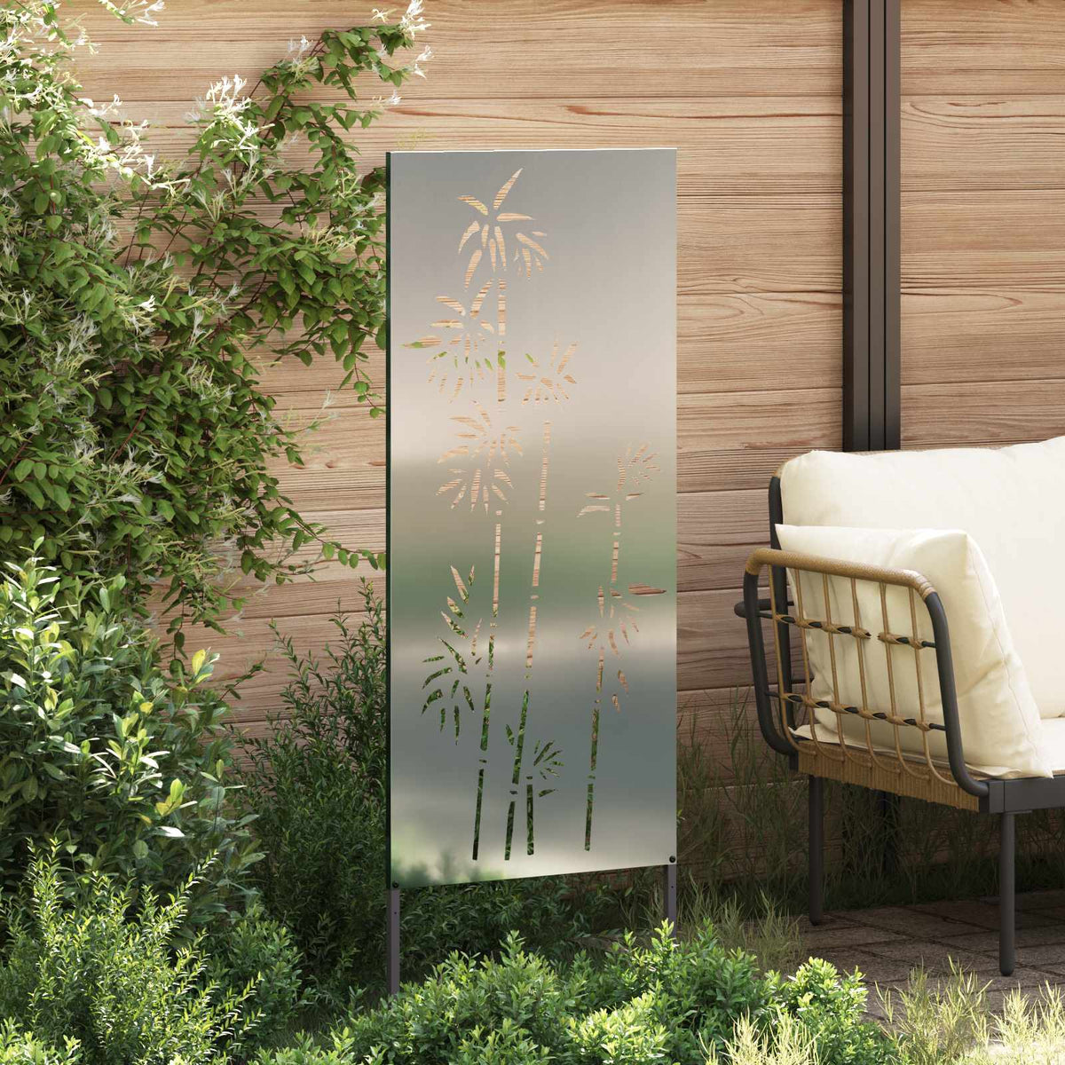 Vidaxl tuin privacy screen zilver 50 x 140 cm gegalvaniseerd staal