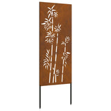 Vidaxl tuin privacy screen bloemen roestig 50 x 140 cm weervast staal - afbeelding 2