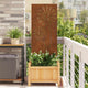Vidaxl tuin privacy screen fretwerk roestig 50 x 140 cm weervast staal