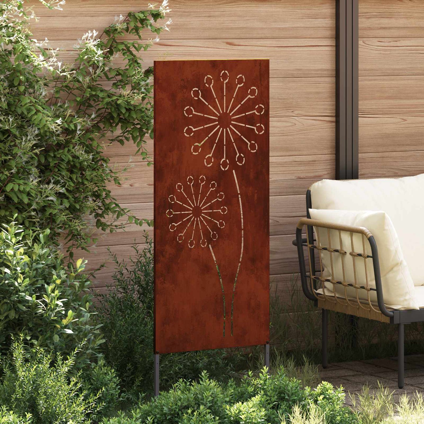 Vidaxl tuin privacy screen fretwerk roestig 50 x 140 cm cortenstaal