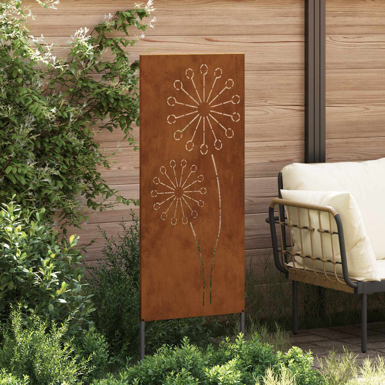 Vidaxl tuin privacy screen fretwerk roestig 50 x 140 cm weervast staal