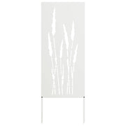 Vidaxl tuin privacy screen bloemen wit 50 x 140 cm koudgewalst staal - afbeelding 2