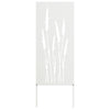 Vidaxl tuin privacy screen bloemen wit 50 x 140 cm koudgewalst staal