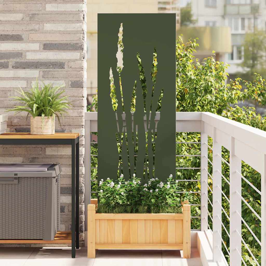 Vidaxl tuin privacy screen olijfgroen 50 x 140 cm koudgewalst staal
