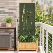 Vidaxl tuin privacy screen olijfgroen 50 x 140 cm koudgewalst staal - afbeelding 1