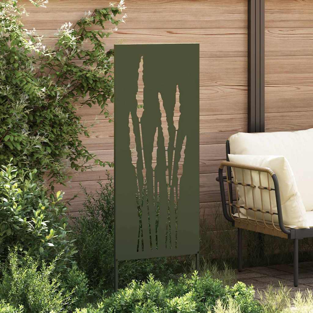 Vidaxl tuin privacy screen olijfgroen 50 x 140 cm koudgewalst staal
