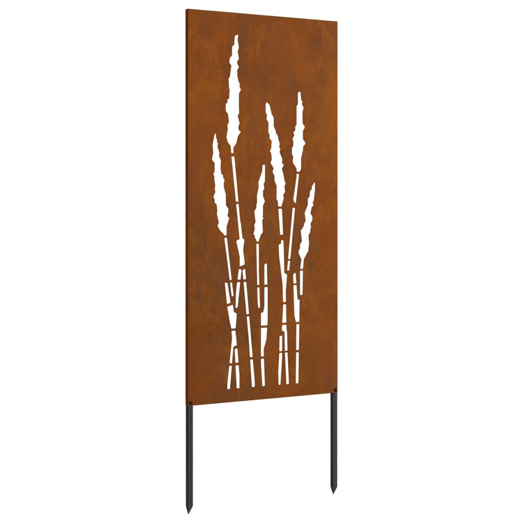 Vidaxl tuin privacy screen bloemen roestig 50 x 140 cm weervast staal