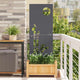 Vidaxl tuin privacy screen antraciet 50 x 140 cm koudgewalst staal