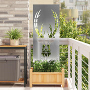 Vidaxl tuin privacy screen zilver 50 x 140 cm gegalvaniseerd staal - afbeelding 1