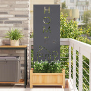 Vidaxl tuin privacy screen antraciet 50 x 140 cm koudgewalst staal - afbeelding 1