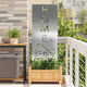 Vidaxl tuin privacy screen fretwerk zilver 50 x 140 cm roestvrij staal