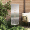 Vidaxl tuin privacy screen fretwerk zilver 50 x 140 cm roestvrij staal