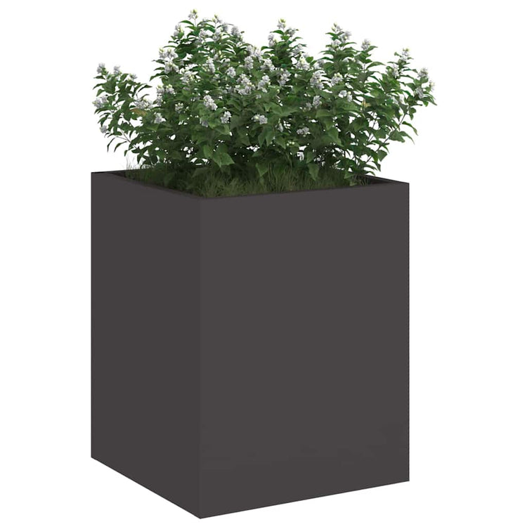 Vidaxl plantenbak zwart 32 x 32 x 40 cm koudgewalst staal