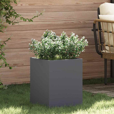 Vidaxl plantenbak antraciet 32 x 32 x 40 cm koudgewalst staal
