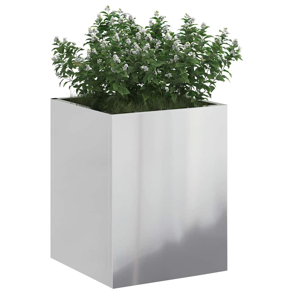 Vidaxl tuin bloempot gegalvaniseerd staal 32 x 32 x 40 cm