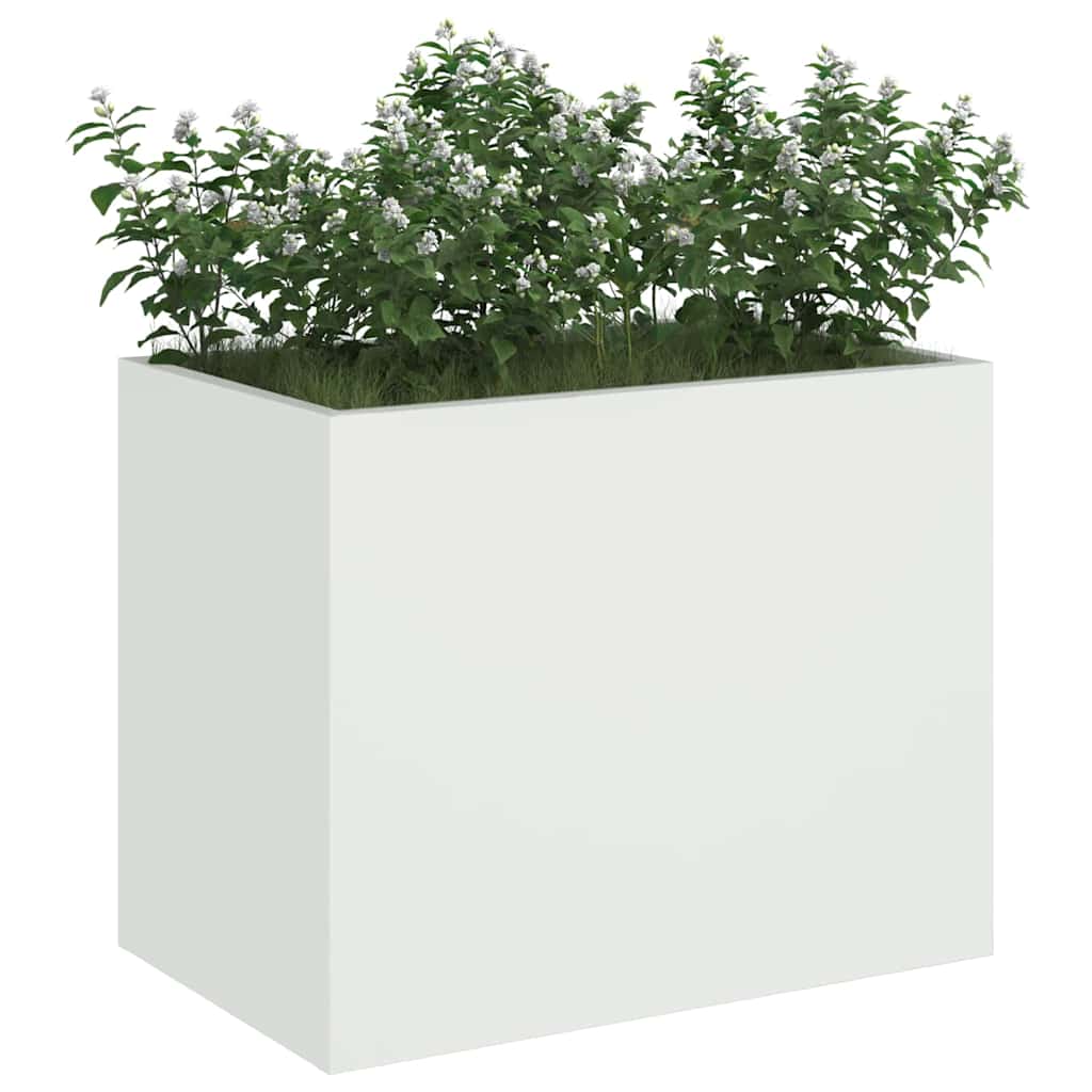 Vidaxl plantenbak wit 50 x 32 x 40 cm koudgewalst staal