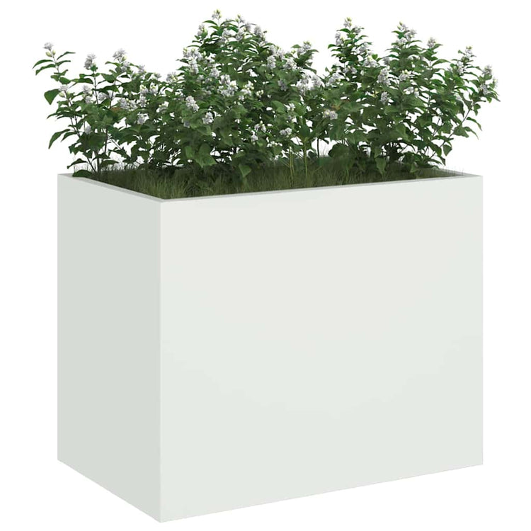 Vidaxl plantenbak wit 50 x 32 x 40 cm koudgewalst staal