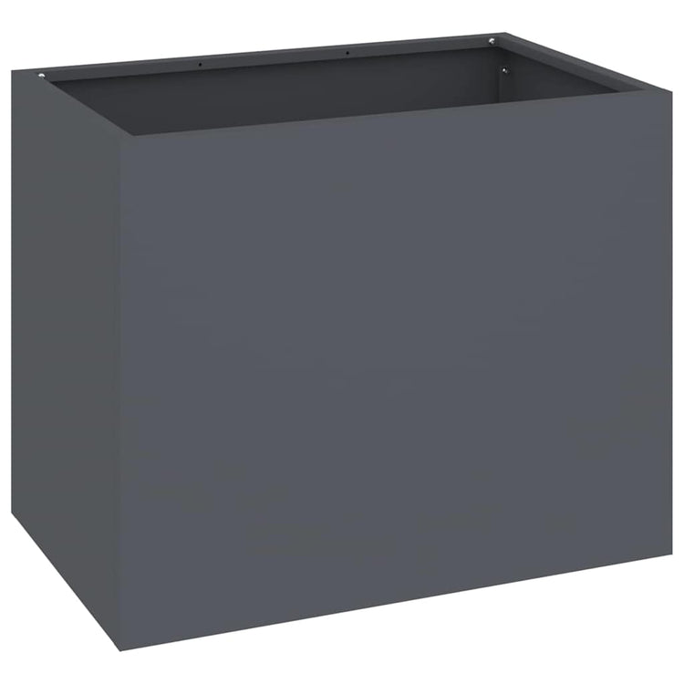 Vidaxl tuin bloempot antraciet 50 x 32 x 40 cm koudgewalst staal