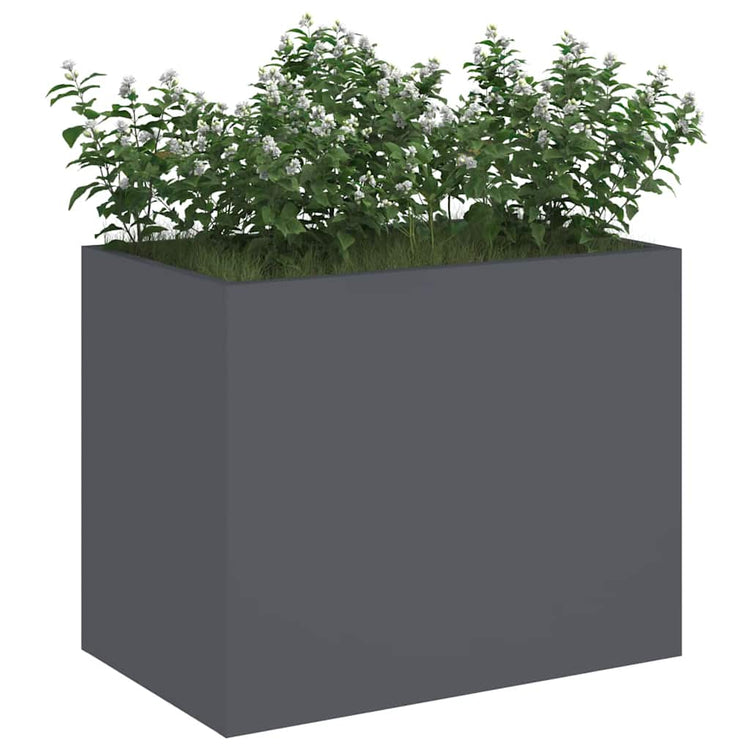 Vidaxl tuin bloempot antraciet 50 x 32 x 40 cm koudgewalst staal