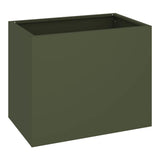 Vidaxl tuin bloempot olijfgroen 50 x 32 x 40 cm koudgewalst staal - afbeelding 2