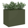 Vidaxl tuin bloempot olijfgroen 50 x 32 x 40 cm koudgewalst staal