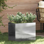 Vidaxl tuin bloempot roestvrij staal 50 x 32 x 40 cm roestvrij staal - afbeelding 1