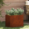 Vidaxl tuin bloempot cortenstaal 50 x 32 x 40 cm cortenstaal