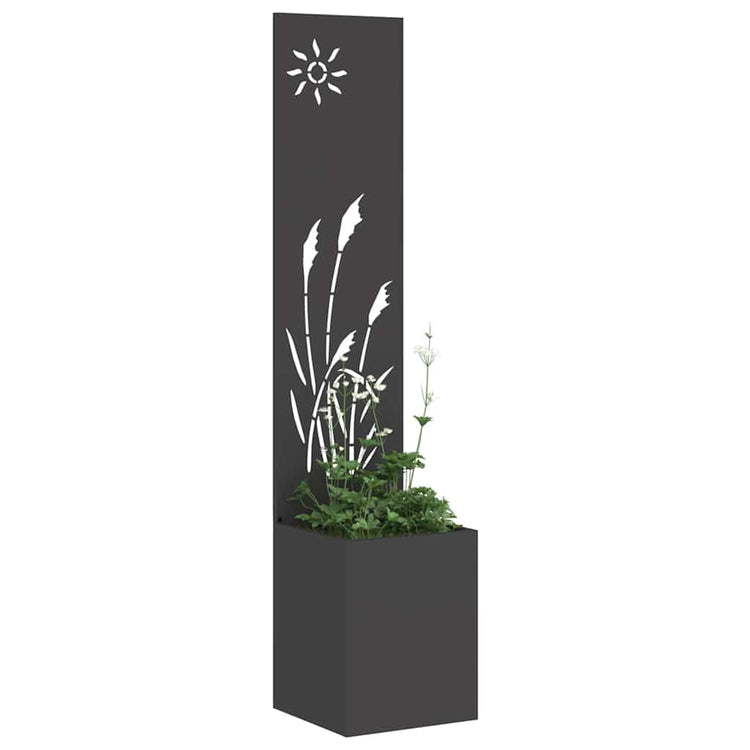 Vidaxl tuin privacy screen zwart 32 x 32 x 150 cm koudgewalst staal