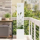 Vidaxl tuin privacy screen fretwerk wit 32 x 140 cm koudgewalst staal