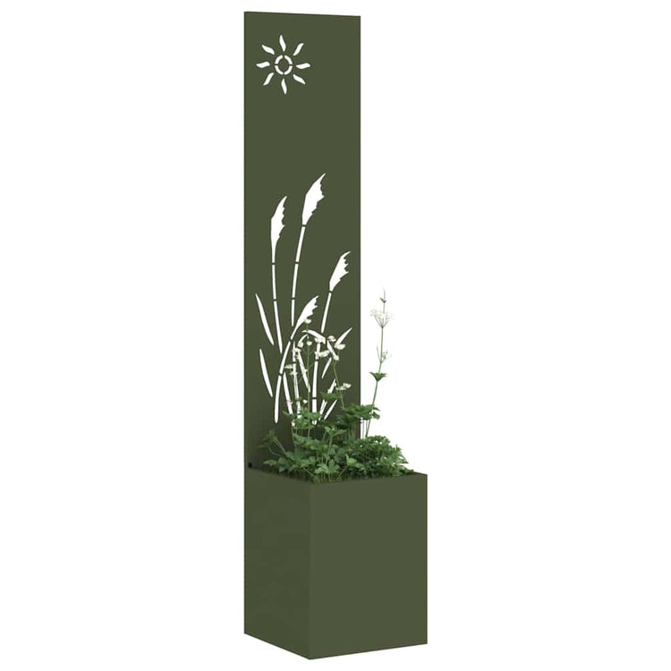 Vidaxl tuin privacy screen fretwerk olijfgroen 32 x 32 x 150 cm
