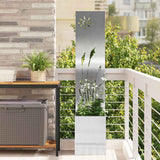 Vidaxl tuin privacy screen zilver 32 x 32 x 150 cm roestvrij staal - afbeelding 1