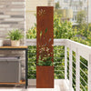 Vidaxl tuin privacy screen fretwerk roestig 32 x 140 cm cortenstaal
