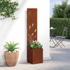 Vidaxl tuin privacy screen fretwerk roestig 32 x 140 cm cortenstaal