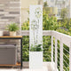 Vidaxl tuin privacy screen wit 32 x 32 x 150 cm koudgewalst staal