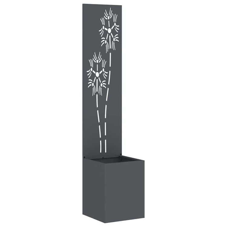 Vidaxl tuin privacy screen bloemen antraciet 32 x 32 x 150 cm
