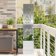 Vidaxl tuin privacy screen zilver 32 x 32 x 150 cm roestvrij staal - afbeelding 1