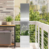 Vidaxl tuin privacy screen zilver 32 x 32 x 150 cm roestvrij staal - afbeelding 1