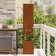Vidaxl tuin privacy screen roestig 32 x 32 x 150 cm cortenstaal