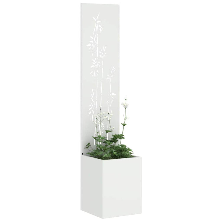 Vidaxl tuin privacy screen wit 32 x 32 x 150 cm koudgewalst staal