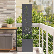 Vidaxl tuin privacy screen bloemen antraciet 32 x 32 x 150 cm - afbeelding 1