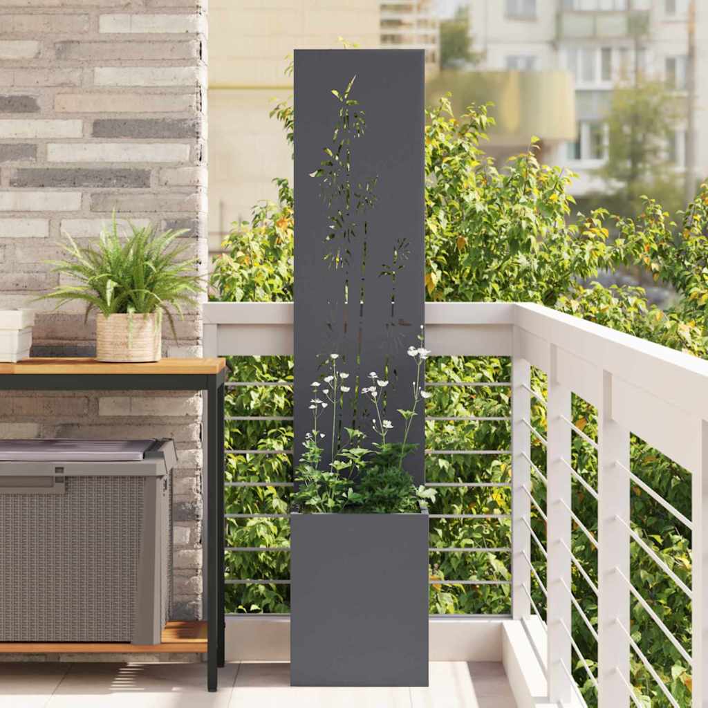 Vidaxl tuin privacy screen bloemen antraciet 32 x 32 x 150 cm