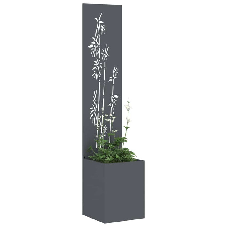 Vidaxl tuin privacy screen bloemen antraciet 32 x 32 x 150 cm