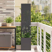 Vidaxl tuin privacy screen zwart 32 x 32 x 150 cm koudgewalst staal - afbeelding 1