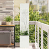 Vidaxl tuin privacy screen fretwerk wit 32 x 140 cm koudgewalst staal