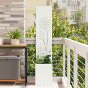 Vidaxl tuin privacy screen wit 32 x 32 x 150 cm koudgewalst staal - afbeelding 1