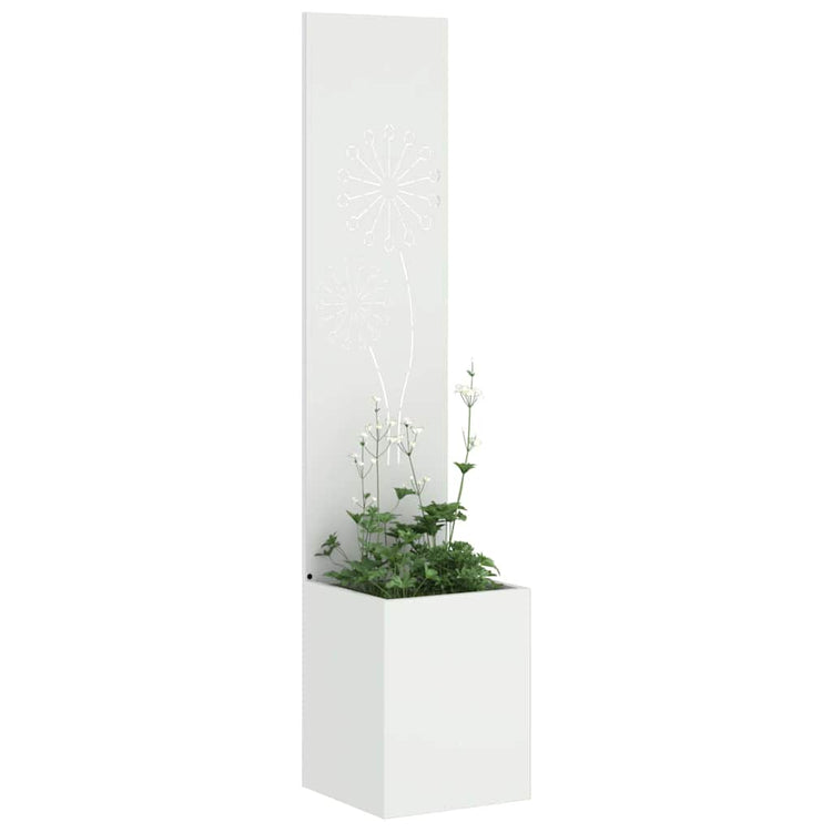 Vidaxl tuin privacy screen wit 32 x 32 x 150 cm koudgewalst staal