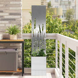 Vidaxl tuin privacy screen zilver 32 x 32 x 150 cm roestvrij staal - afbeelding 1